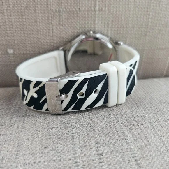 Disney Minnie Mouse Wristwatch White Rubber Band Analog Wrist Watch Accutime - Picture 7 of 11